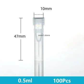  0,5 мл пробирка для замораживания пластиковая спиральная морозильная трубка ячейка морозная трубка лабораторная пробирка для розлива образцов 100 шт.