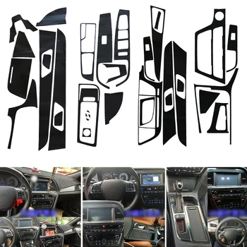 1 Set 3D винил Приборная панель автомобиля Центральная консоль Панель переключения передач Окно Переключатель управления Наклейка подходит для Hyundai Sonata 9 2015-2017 LHD