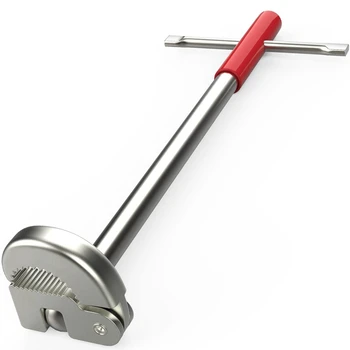 11-дюймовый гаечный ключ для смесителя для раковины, гаечный ключ для раковины для ограниченного пространства с противоскользящим силиконом, от 3/8 до 1-1/4 дюйма Прочная челюсть