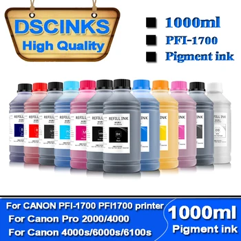 12 x 1000 мл пигментные чернила для Canon PFI-1700 PFI-1700 для принтера Canon Pro 2000 4000 6000 6100 4000s 6000s 6100s (высокое качество)