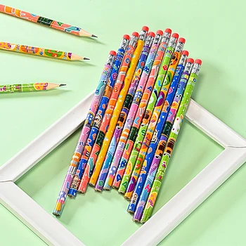 12 шт 18,7 см деревянный HB карандаш с ластиком симпатичный эскиз рисование карандаш студент письмо канцелярские принадлежности канцелярские принадлежности детский подарок