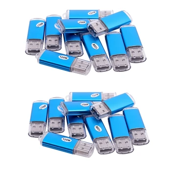 20 x USB Memory 2.0 Memory Stick Флэш-накопитель 128 МБ Подарок Синий