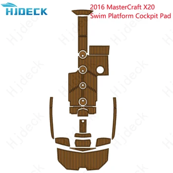 2016 MasterCraft X20 Плавательная платформа Коврик Лодка EVA Пена Тик Палуба Накладка на пол Коричневый