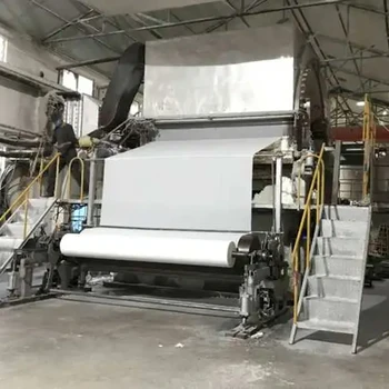 2100 мм 70-80 г/м² Маломасштабная автоматическая машина для производства копировальной бумаги формата А4 Писчая бумага Бумагоделательная машина формата А4 Банановая бумагоделательная машина