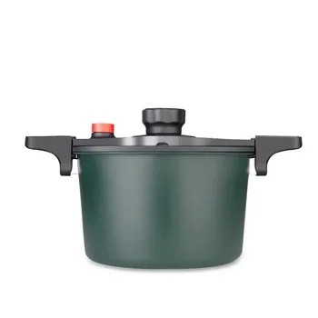 24 см / 6 л Зеленая чугунная скороварка Открытый кемпинг и кухонный горшок общего назначения для индукционных плит и газовых плит