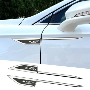 2X Крыло кузова автомобиля Боковые металлические хромированные эмблемы из цинкового сплава Наклейка на значок для Mazda skyactive 2 3 5 6 8 cx3 cx4 cx5 cx7 cx8 cx9 cx30
