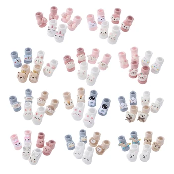 3 пары универсальных детских вязаных носков для ног Дышащий подарок для душа для малышей 1560
