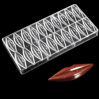 3D форма поцелуя поликарбонатная шоколадная форма ktchen инструменты для выпечки литье под давлением твердая поликарбонатная форма для конфет