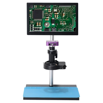 51MP Цифровой микроскоп Профессиональный инструмент для ремонта Цифровой микроскоп с объективом 150X с байонетом C 11,6 дюйма ЖК-дисплей металлическая подставка