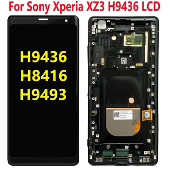 6.0'' ЖК-дисплей H8416 для сенсорного экрана Sony Xperia XZ3 с рамочным дигитайзером в сборе для Sony XZ3 LCD H9436 H9493 Ремонт ЖК-дисплея