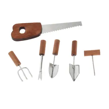 6 шт. Набор мини-инструментов Миниатюрный инструмент DIY Аксессуар Миниатюрные садовые инструменты