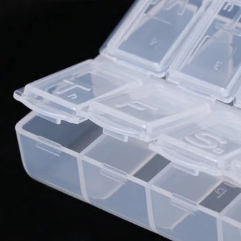 8 сеток пластиковая коробка для хранения чехол домашний органайзер ювелирные изделия бусины коробки для таблеток детали