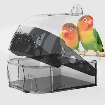 Bird Bath Box Ванна Подвесная Птица Ванная комната Игрушка Клетки для птиц для попугаев Канарейка