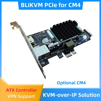 Blikvm V2 PCIe KVM over IP Remote Control O & M Server с PoE HDMI-совместимым интерфейсом CSI OLED-дисплей для Raspberry Pi CM4