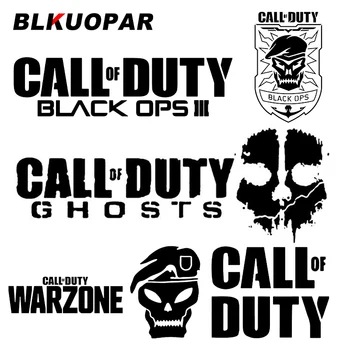 BLKUOPAR Call of Duty 10 Ghosts FPS Логотип игры Горячая мода Видеоигра Авто Наклейки Череп Графика Наклейка Окна Багажник Автотовары