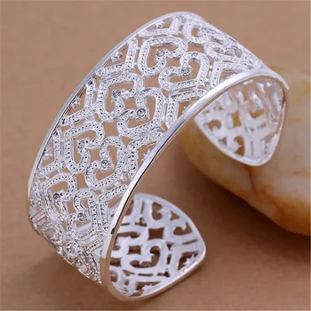 charms красивая простая мода серебристый цвет элегантные женщины кристалл браслет браслет ювелирные изделия свадебный подарок