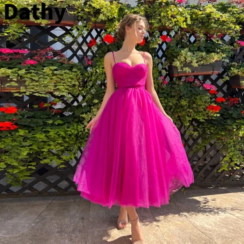 Dathy Fuchsia Heart Tulle Платье Элегантные и красивые женские платья Элегантные вечерние платья для женщин 2023 Женское вечернее платье