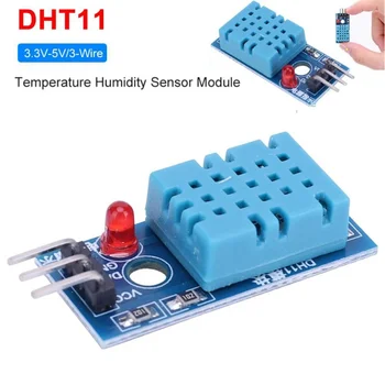 DHT11 Плата модуля цифрового датчика температуры и влажности 3,3 В-5 В 3-проводной высокоточный модуль сверхнизкого энергопотребления для Arduino