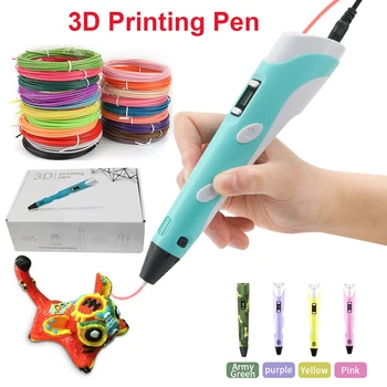 DIY Забавный набор 3D Печатная Ручка 3D Ручка Для Рисования Для Детей Для Детей Детский День Рождения Chrismas Творческий Подарок с нитью PLA