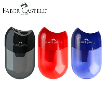 Faber Castell Mini Sleeve Pencil Точилка для карандашей 3 шт./лот Двойное отверстие с контейнером для черных грифельных/цветных карандашей Эскиз