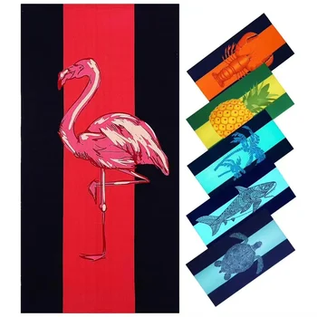 Flamingo 3D-печать Пляжное полотенце Быстросохнущая мочалка из микрофибры Тряпка для мытья рук и лица Банное полотенце 70x140 140x180 Летнее плавание Путешествия