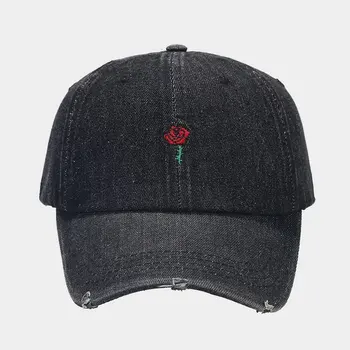 Four Seasons Хлопковая Роза Вышивка Casquette Бейсболка Регулируемые На открытом воздухе Snapback Шляпы для мужчин и женщин 200