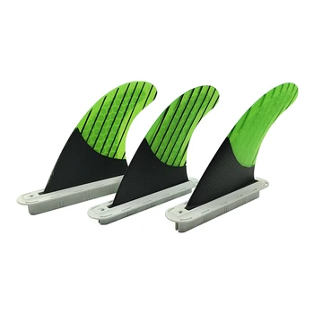 G5 / G7 Размер ласт для серфинга для UPSURF FUTURE Плавники из углеродного волокна Сотовые одиночные вкладки Ласты доски для серфинга Зеленые Три Короткие плавники