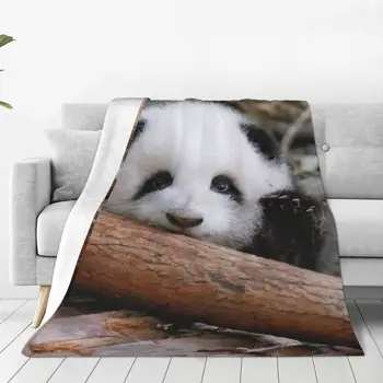 Huahua Panda Animal Blanket Мягкие плюшевые фланелевые одеяла с защитой от пиллинга для прочных, долговечных и доступных по цене