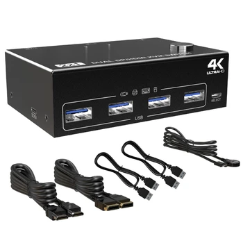 KVM-переключатель с высокими портами USB улучшает качество изображения Металлический корпус