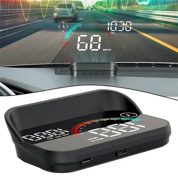 M22 Автомобиль Проекционный дисплей Скорость оборотов в минуту MPH HUD GPS Спидометр Экран Проектор Приборная панель с одометром Сигнализация превышения скорости для всех автомобилей