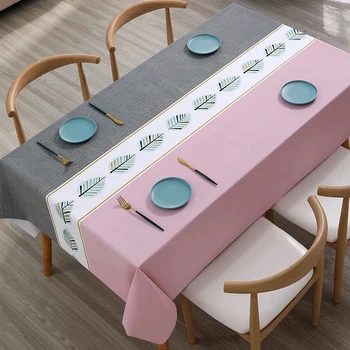 Mantel de lino con flecos y diseño floral, cubierta rectangular para mesa, boda, té, 2023