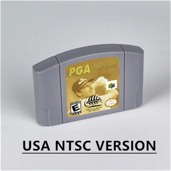 PGA European Tour для ретро 64-битного игрового картриджа США версии NTSC FormatChidren Gift Gaming