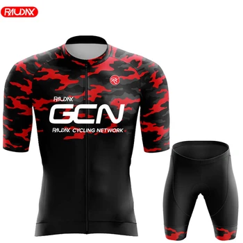 Raudax-GCN Комплект велосипедной майки, с коротким рукавом, одежда для горного велосипеда, одежда для верховой езды, MTB, лето, 2022