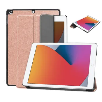 Smart Tri Fold Anti Fall PC Shell + PU Fabric для Apple iPad 5th 6th Чехол для планшета 7th 8th 9-го поколения 10.2 Funda Cover air 1 2