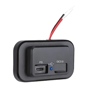 USB C Автомобиль для QC 18W Type C PD Быстрая зарядка Автомобильный телефон Adapt