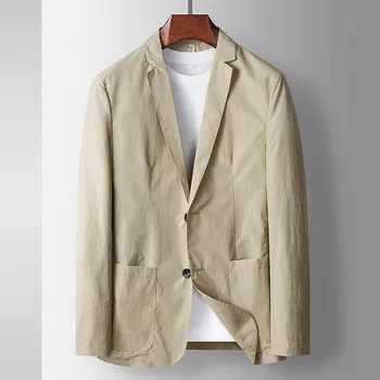 Z602-2023 Костюм мужской тонкий повседневный солнцезащитный крем, эластичный маленький костюм весенний и осенний одинарный западный пиджак
