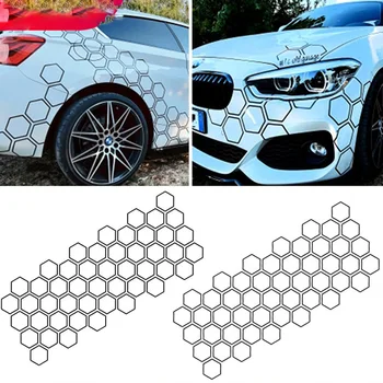 Автомобильная наклейка Универсальная автомобильная графика Сотовая открытая стилистическая наклейка Авто Графика Виниловый Декор Тюнинг Автомобиль Боковая наклейка для Audi BMW