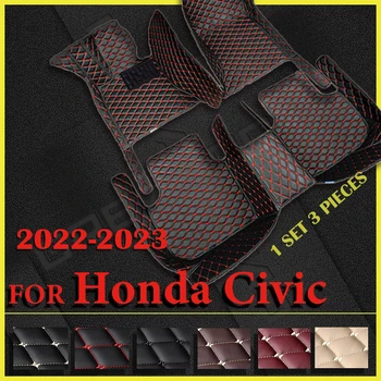 Автомобильные коврики для Honda Civic 2022 2023 Пользовательские автомобильные накладки для ног Автомобильные ковровые чехлы аксессуары