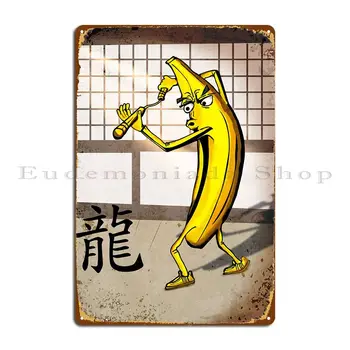 Банановый дракон Металлическая вывеска Украшение паба Настенная табличка Печать стены Пещера Жестяной знак Плакат