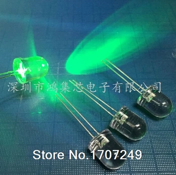 Бесплатная доставка Профессиональный производитель высококачественных светодиодов 10 мм нефритово-зеленый светодиод (100 шт)цена