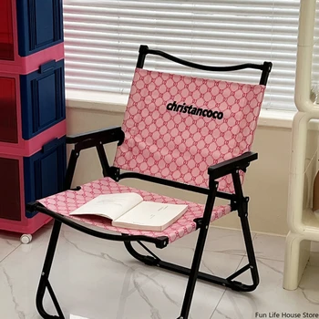 Бытовой простой художественный складной стул на открытом воздухе портативный стул со спинкой Интернет Знаменитости Кемпинг Досуг Пляжный стул Друг Подарок