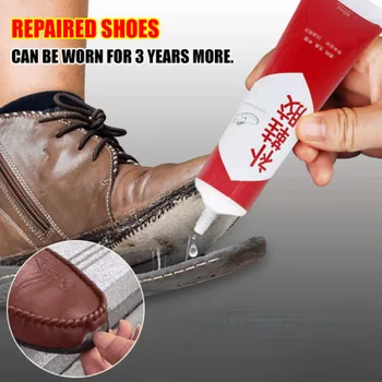 Водостойкий быстросохнущий сильный клей для ремонта обуви Кожа Резина Холст 60 мл