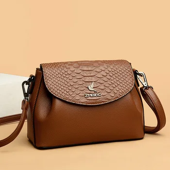 Высококачественная женская сумка с крокодиловым рисунком 2023 Роскошная дизайнерская женская сумка через плечо Брендовая кожаная сумка для покупок