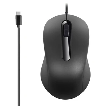 Высокочувствительная мышь типа C, мыши USB C, 3 кнопки, 1000 точек на дюйм для ПК с Windows, ноутбуков и других устройств типа C
