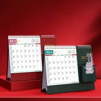 Год Дракона Настольный Cal Многофункциональный многофункциональный вечный календарь 2024 Удобный для создания заметок Простой настольный календарь Канун Нового года