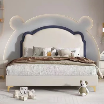 Двуспальные детские кровати из массива дерева Дизайн пола Принцесса Размер King Размер Детские кровати Малыш Роскошная мюбле Инфантильная мебель SR50CB