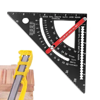 Деревообрабатывающая линейка Плотник Измерительный инструмент Регулируемый квадратный плотник Измерительный инструмент для разметки плитки Столярные работы Каркас