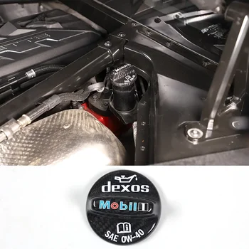 Для Chevy Corvette C7 2014 2015 2016 2017 2018 2019 Настоящий углеродный волокно Автомобильный переключатель топливного бака Крышка крышки Автомобильные аксессуары
