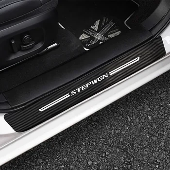 для Honda STEPWGN Наклейки на задний бампер автомобиля Защитная накладка на порог из углеродного волокна Защита от царапин Крышка Краевая доска Потертые полосы