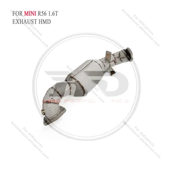 Для MINI R56 1.6T Выхлопная труба Выхлопная труба HMD Повышение производительности Каталитическая водосточная труба